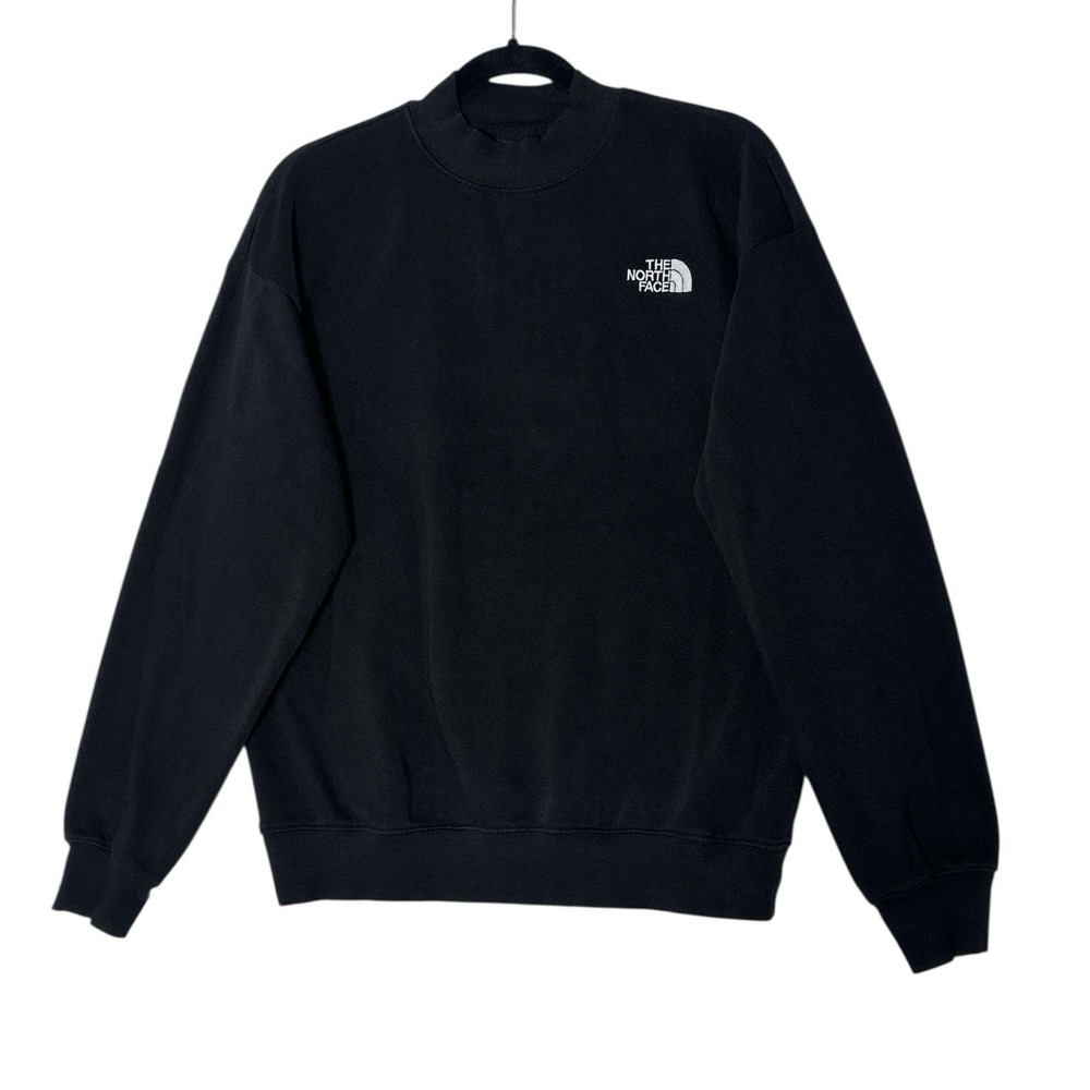 The North Face Sweater Pullover Mens Small Black Cotton Crewneck Cozy Outdoor
